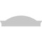 Ekena Millwork Segment Arch W/ Flankers 4 Spoke Architectural Grade PVC Pediment, 40"W x 11"H x 2-1/2"P PEDPS040X110SGF04 - alternate 4